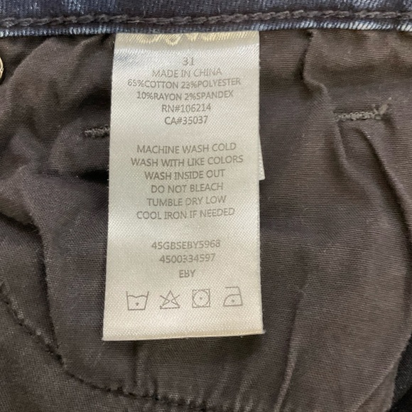 Joe's Jeans Dark Blue Skinny Jeans 5 Pockets, sz 31 - Picture 4 of 11